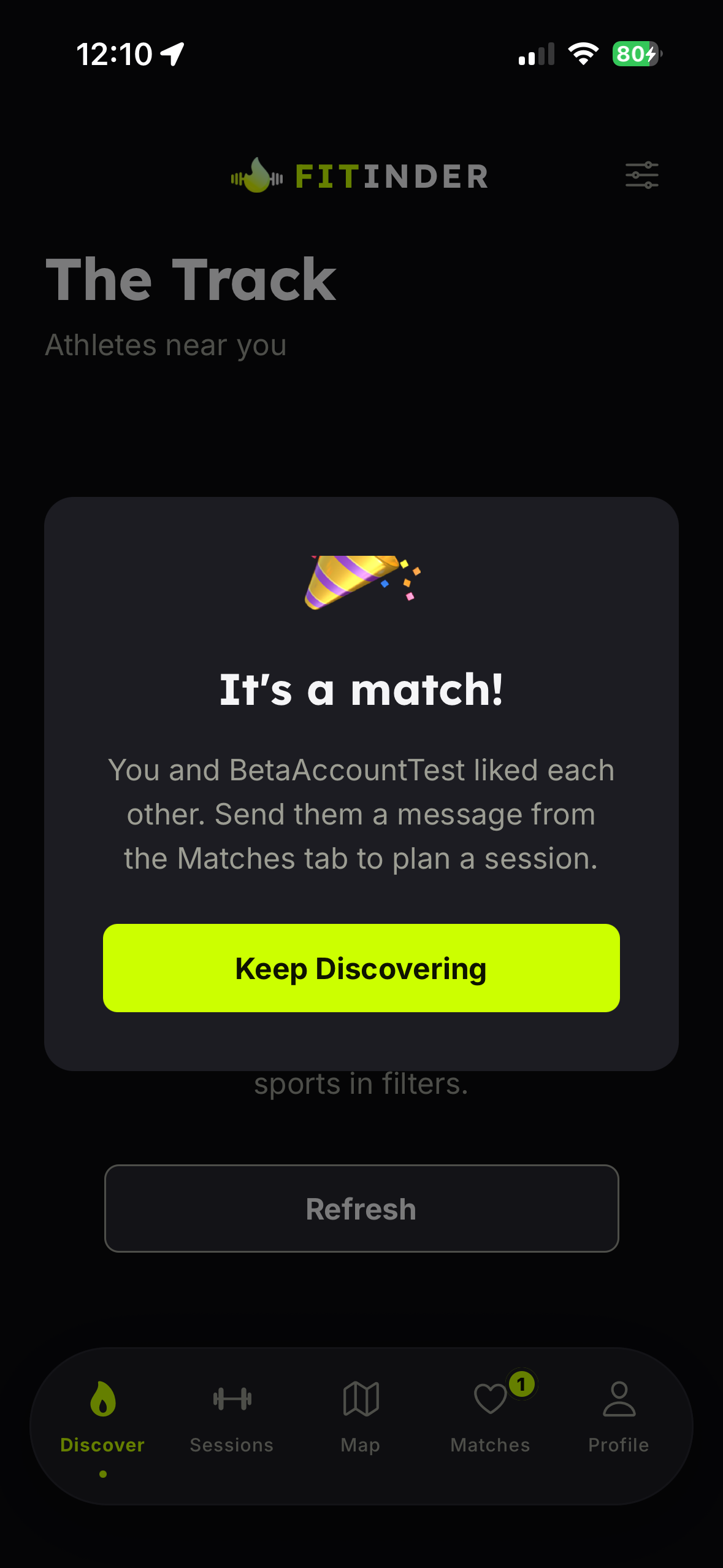FiTinder match